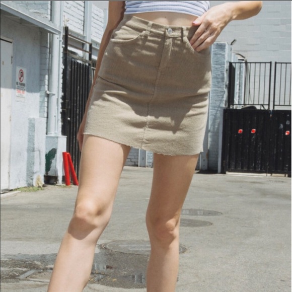 Brandy Melville Dresses & Skirts - Brandy Melville tan corduroy skirt